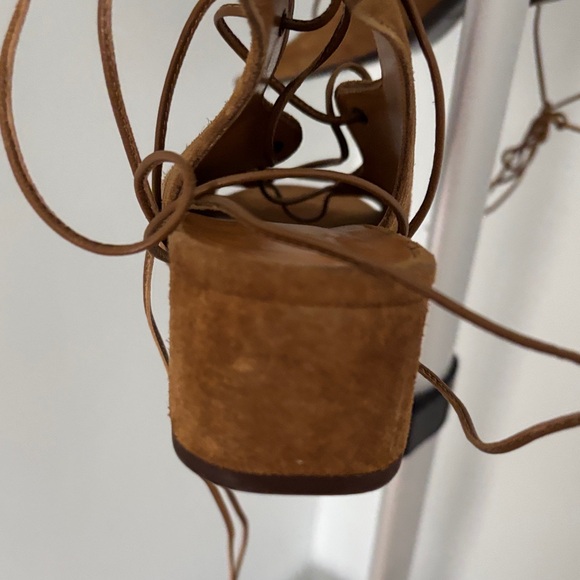 Yves Saint Laurent Tan Lace-Up Over the Knee Boots - Picture 11 of 14